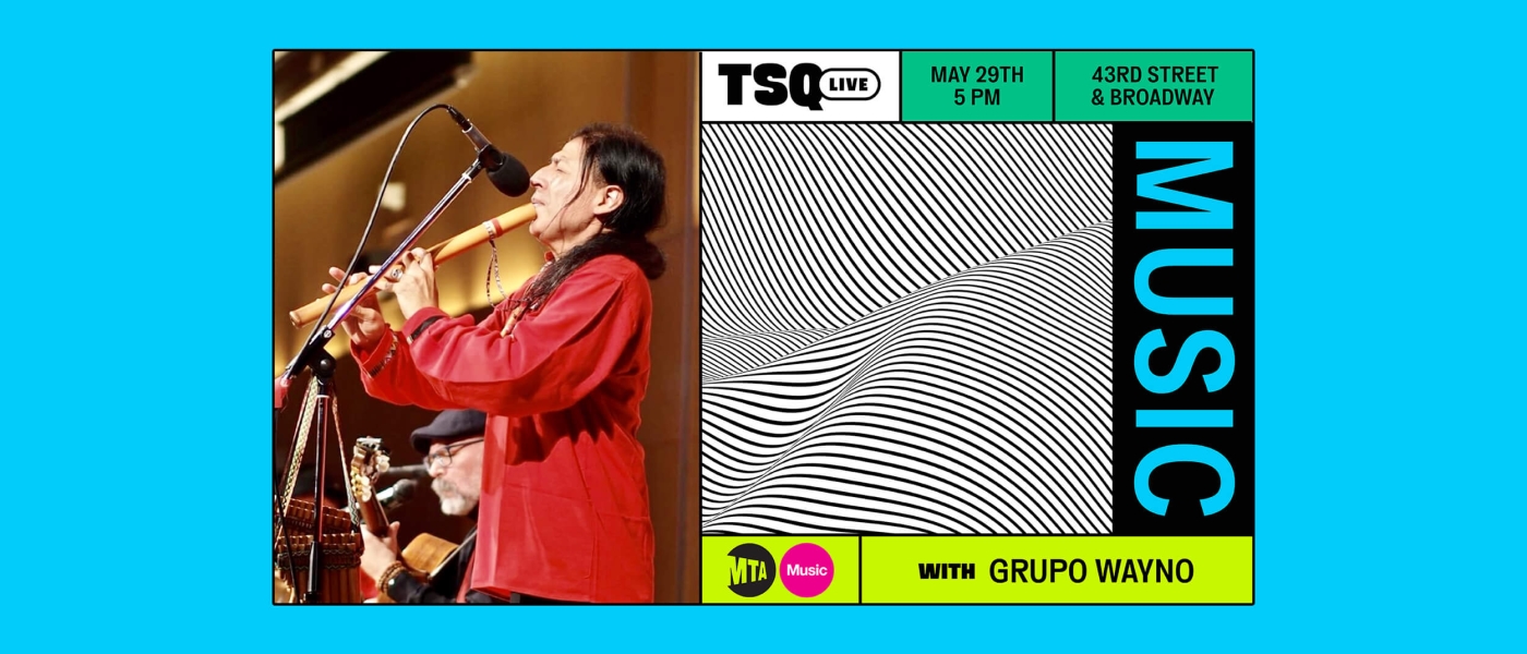 Promotional image for a performance by Grupo Wayno as part of TSQ LIVE