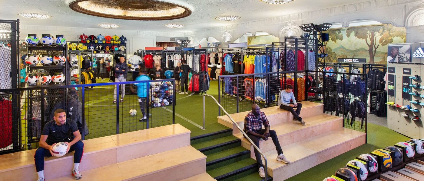 The interior of Pele Soccer in Times Square